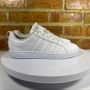 Kids Adidas Advantage White